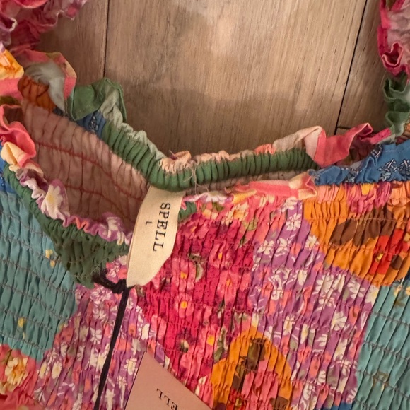 Spell Multicolor Floral Smocked Dress - Picture 3 of 10